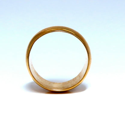 11.1mm Wide Classic 14kt Gold Band Semi Domed High Shine *v
