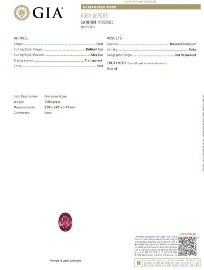 18.96ct GIA Certified natural red ruby diamond dangle earrings 18kt *v