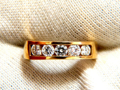 .70ct Natural Round Diamonds 5 Band Channel Ring 14kt *v