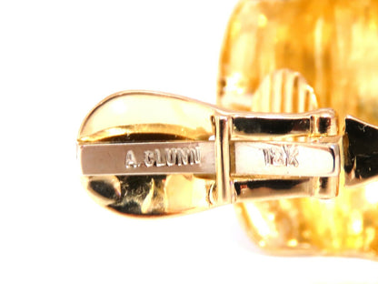 Andrew Clunn 18kt Gold Clip earrings Watermelon Classic *v