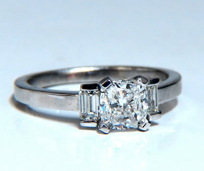 GIA Certified 1.01ct. Cushion cut natural diamond ring Platinum F/VS *v