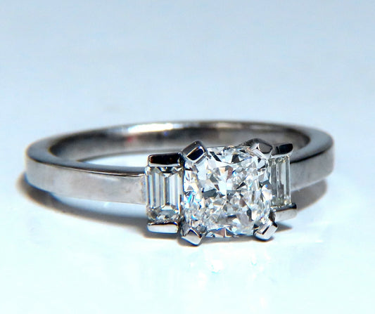 GIA Certified 1.01ct. Cushion cut natural diamond ring Platinum F/VS *v