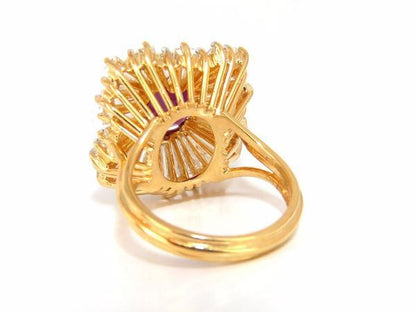 GIA Certified 5.08ct. Natural Ruby Diamonds ring 18kt Ballerina Prime *v