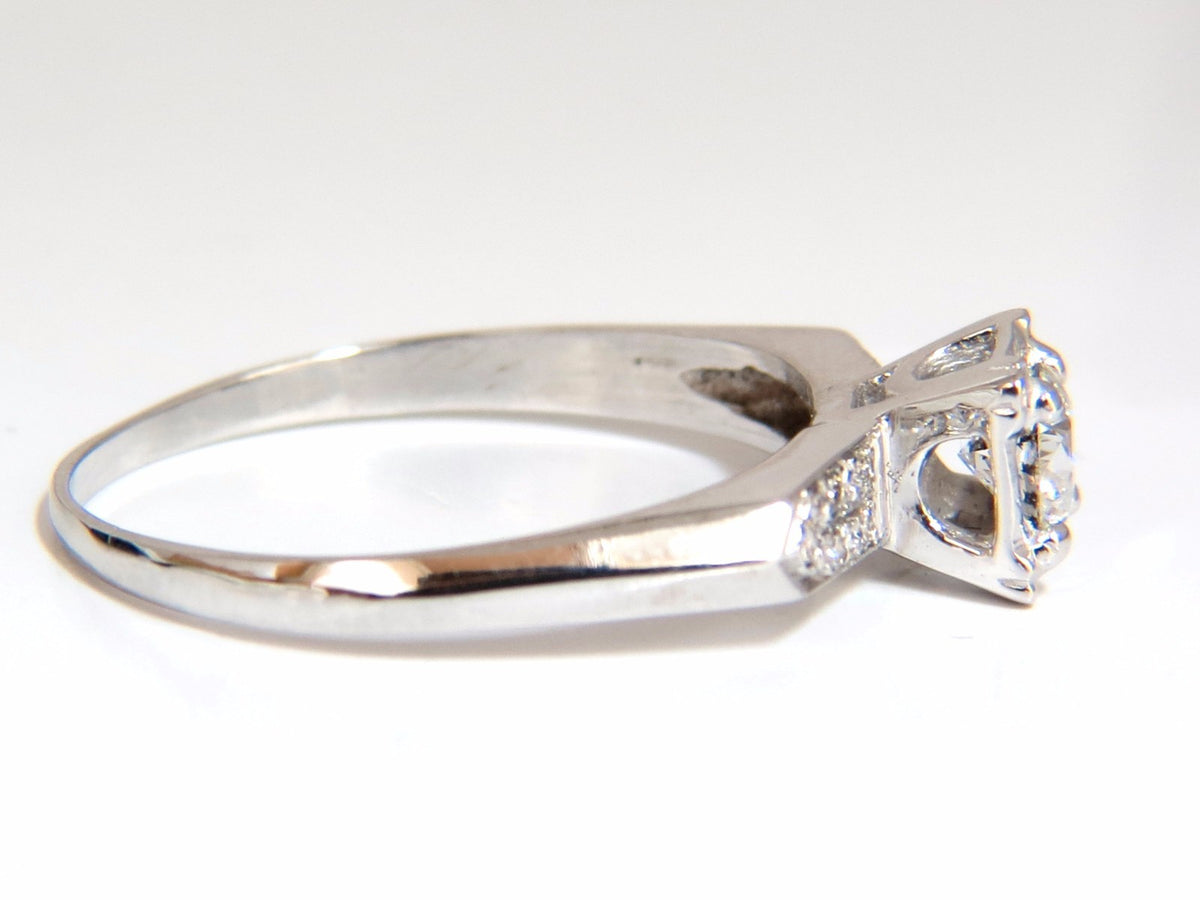 .55ct natural round diamonds vintage raised deck ring 14kt *v