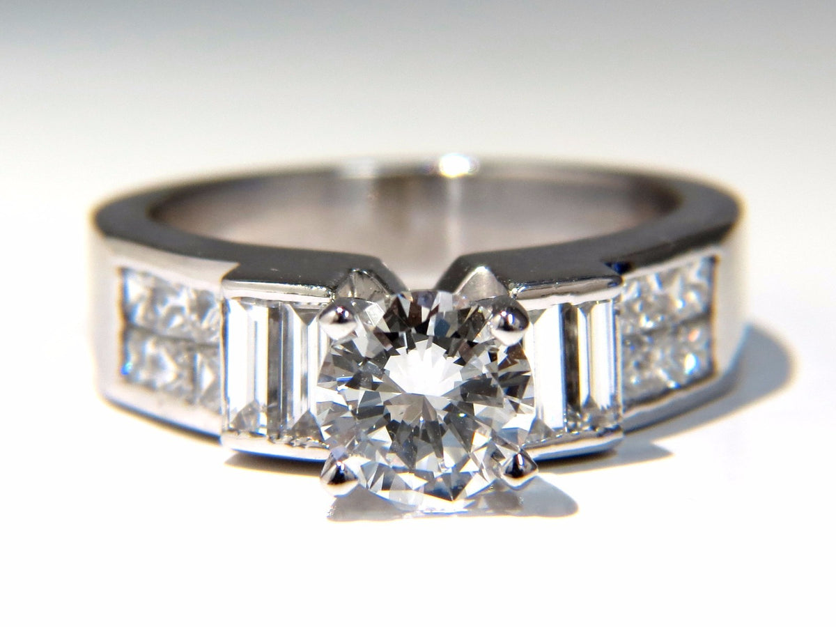 GIA Certified 1.02ct & 1.10ct natural round diamond ring e/vs2 18kt*v
