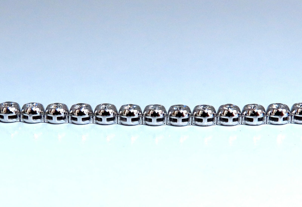 2.40ct Natural Diamonds Tennis Bracelet 14kt Gold Classic Bezel Mount *v