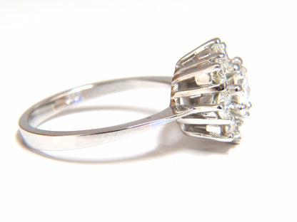 1.40ct natural diamonds raised cluster ring 14kt gold *v