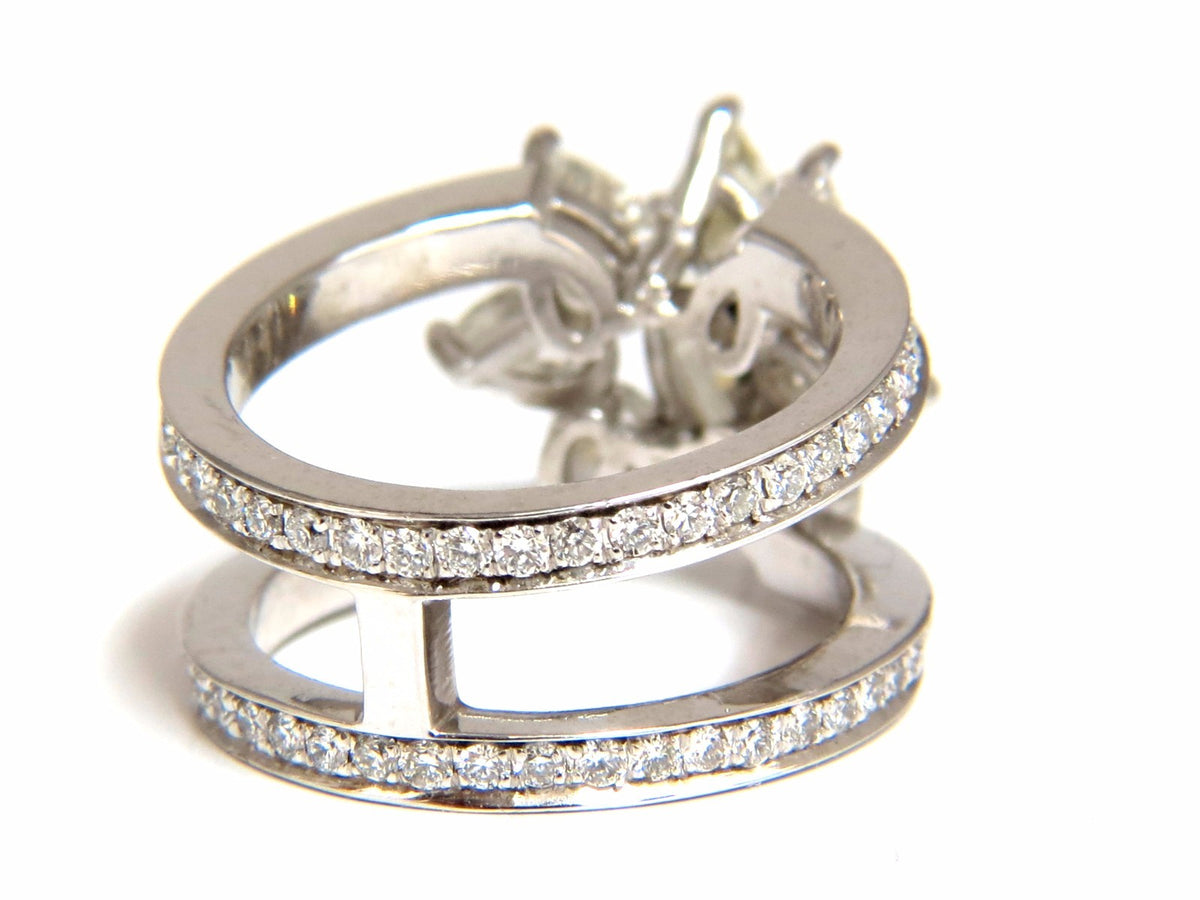 4.12ct natural diamonds marquise / pear eternity ring cocktail mod 14kt *v