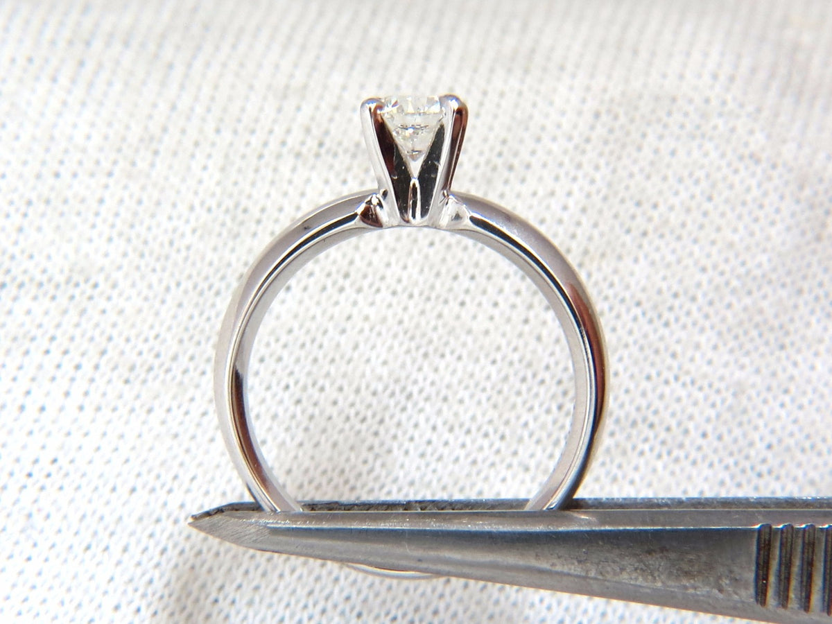 GIA Certified .51ct natural round cut diamond solitaire ring platinum G/Vs *v