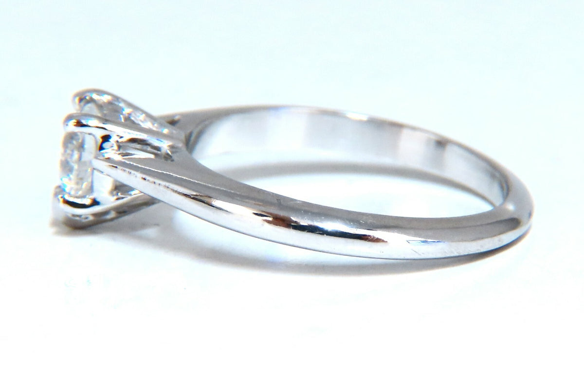 GIA Certified .55ct heart cut diamond solitaire ring platinum classic D/VS *v