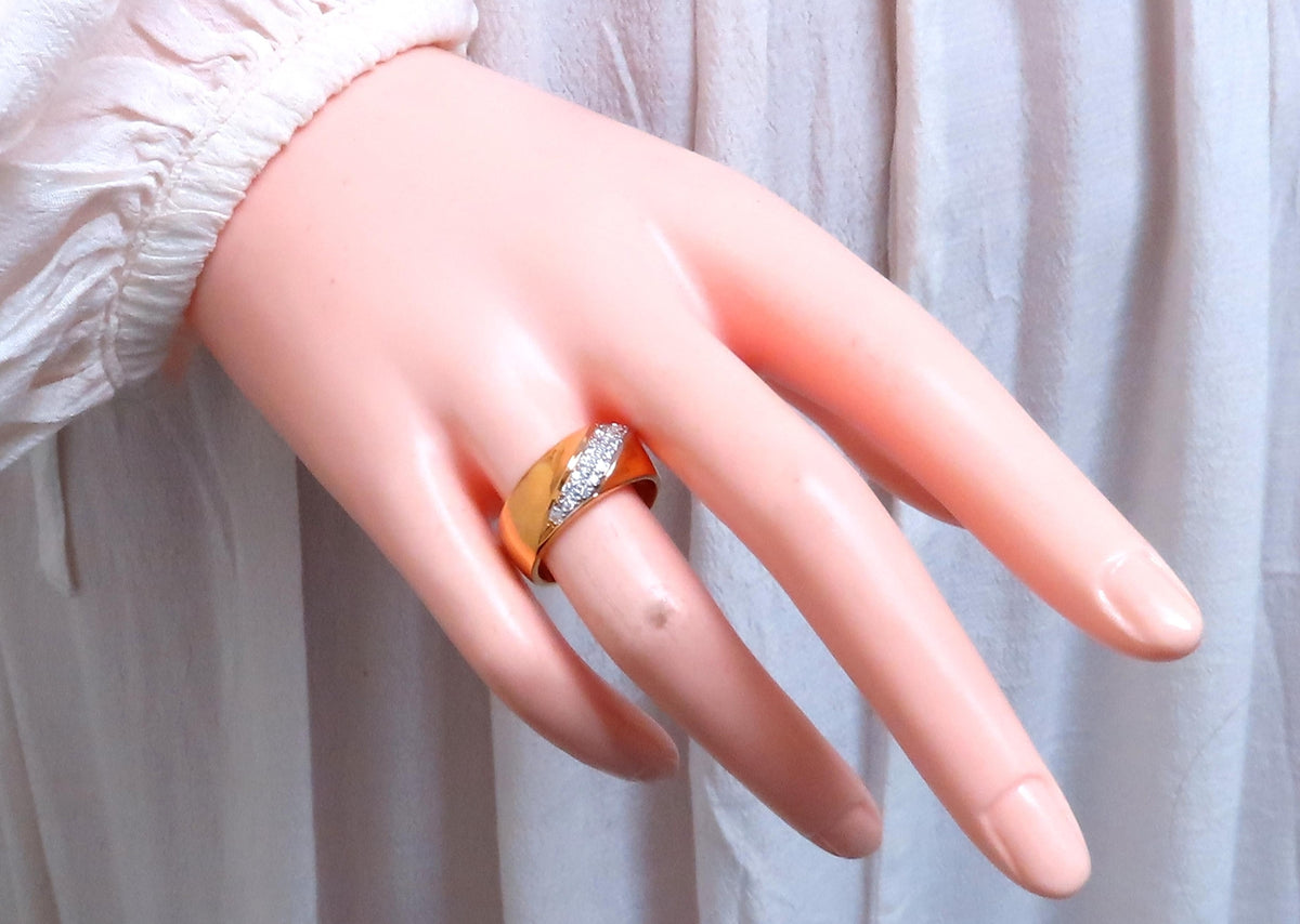 .26ct natural diamond slant band ring 14kt gold 12421 *v
