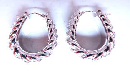 Mod Deco Shrimp Lever Semi Hoop Earrings 14kt gold 12588 *v