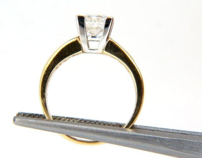 GIA 1.03ct Princess Cut Diamonds Ring and Channel Side Diamond Brilliant 42455*v