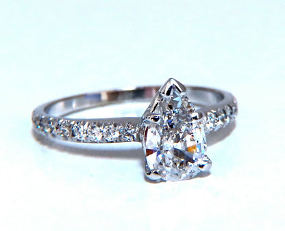 GIA Certified .54ct Natural Pear Shaped Diamond Ring 14kt *v