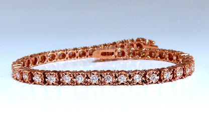 2ct. natural round diamonds tennis bracelet classic 14 karat rose gold *v