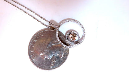 .95ct Natural Round Diamonds Circle Pendant Necklace 14kt *v
