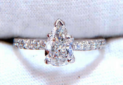 GIA Certified .54ct Natural Pear Shaped Diamond Ring 14kt *v