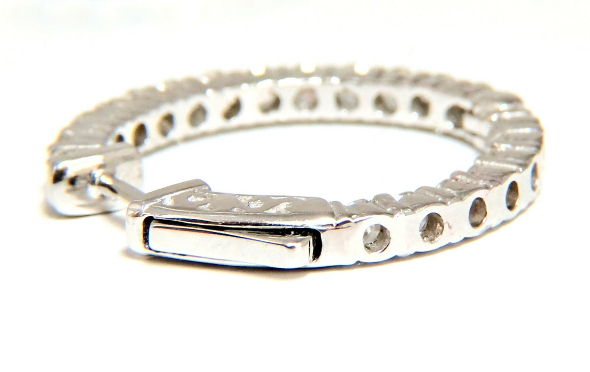 2.34ct natural round diamonds inside out hoop earrings button 14 karat *v