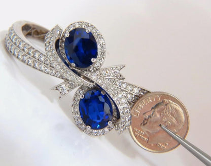 11.50ct Lab Sapphire natural diamonds bangle bracelet 14kt 12240 *v