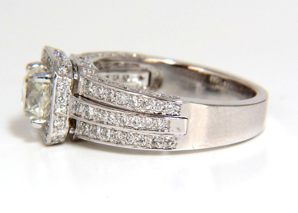 GIA Certified 1.20ct natural cushion cut diamonds ring 14kt 10024 *v