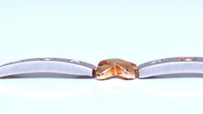 .50ct Natural Diamond Link Bracelet 14kt Gold Sandblast X 12388 *v