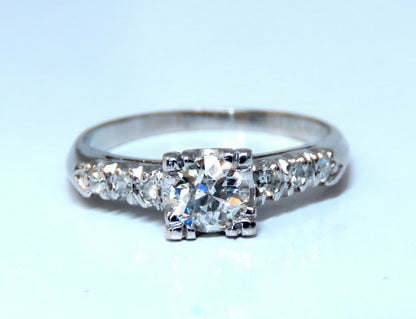 .66ct Natural Diamonds Cathedral Ring Platinum Vintage Restored *v
