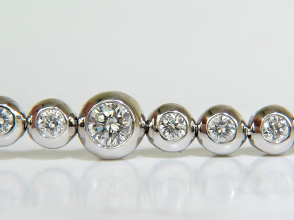 3.65CT NATURAL DIAMONDS TENNIS BRACELET 14KT FLUSH *v
