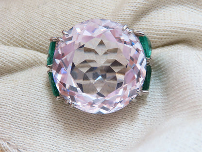 GIA Certified 39.68ct Lab Sapphire Ring Platinum *v