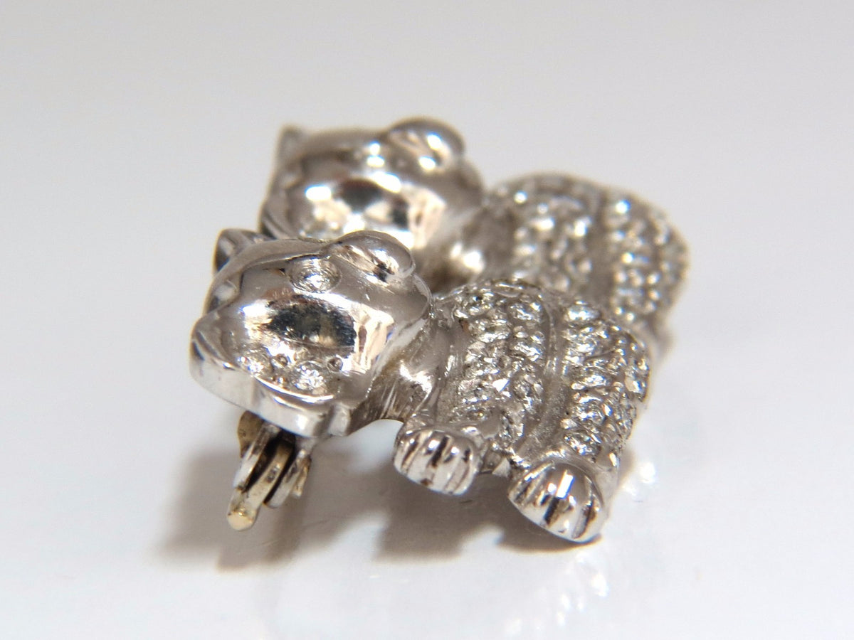 .80ct diamonds "Maki Specie Panda" brooch pin 18kt fertile charm *v