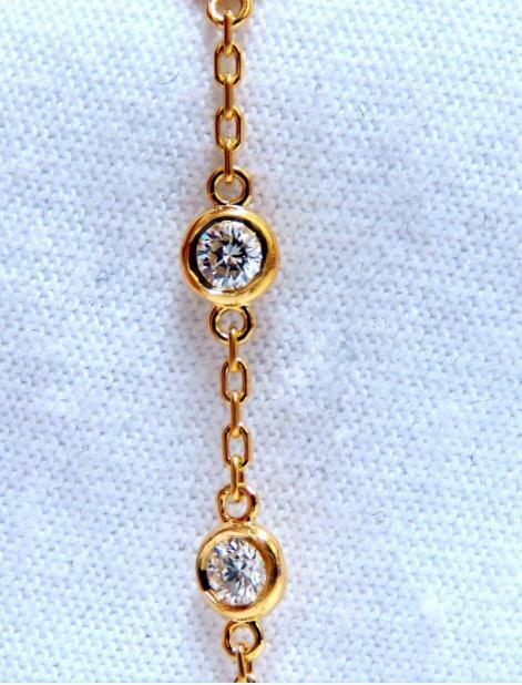 2.46ct Diamonds Eternity Station Yard Double Wrap Necklace 14kt I/vs 12322 *v