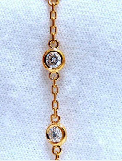2.46ct Diamonds Eternity Station Yard Double Wrap Necklace 14kt I/vs 12322 *v
