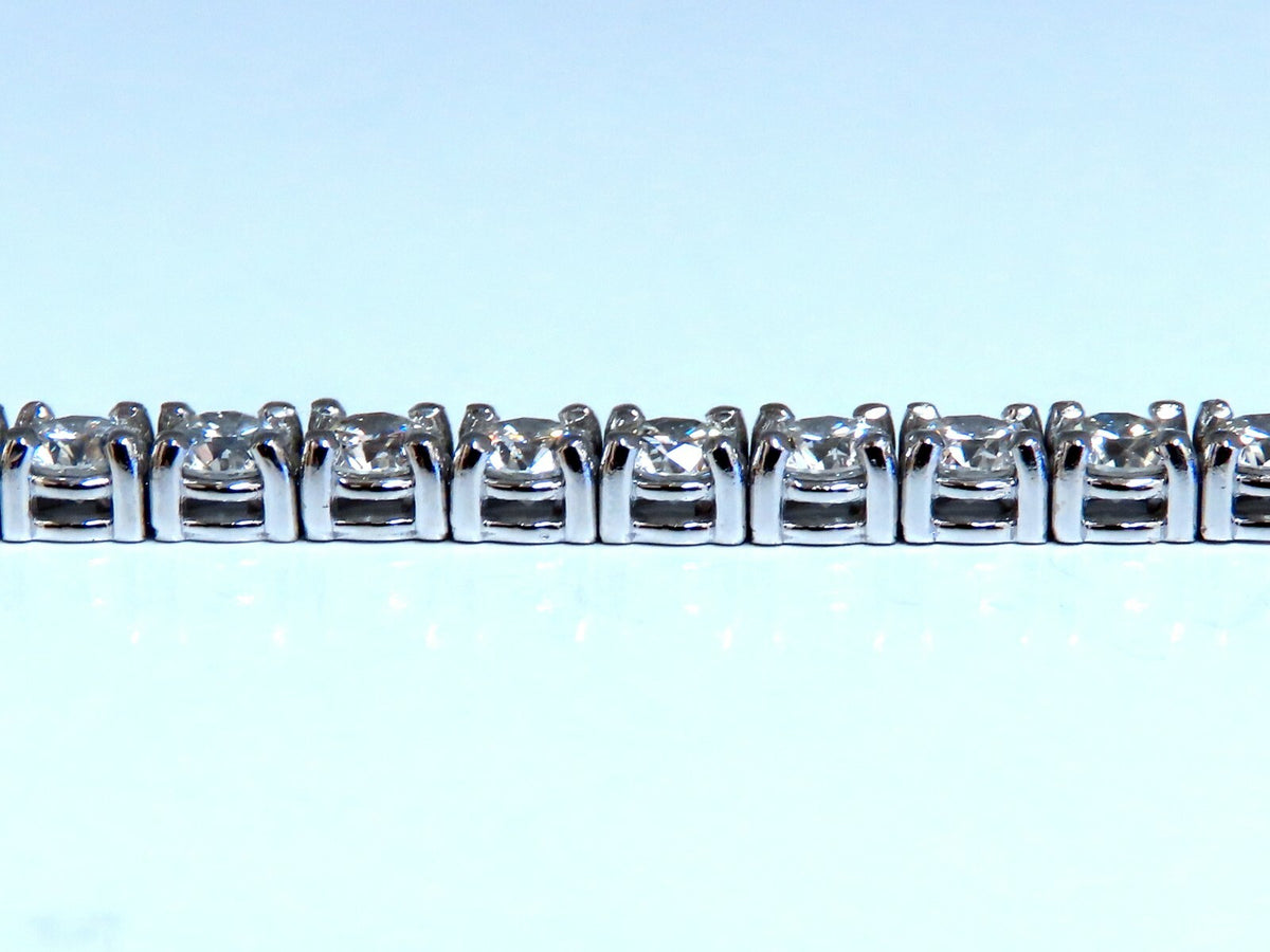 6.65ct Natural Diamonds Tennis Bracelet 14kt Gold Classic Riviera *v
