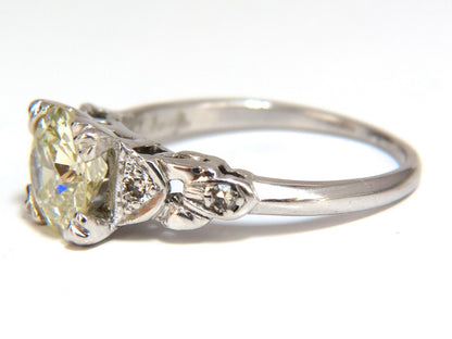 1.33ct vintage class old mine cut natural diamond engagement ring platinum *v