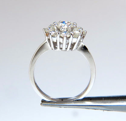 1.40ct natural diamonds raised cluster ring 14kt gold *v
