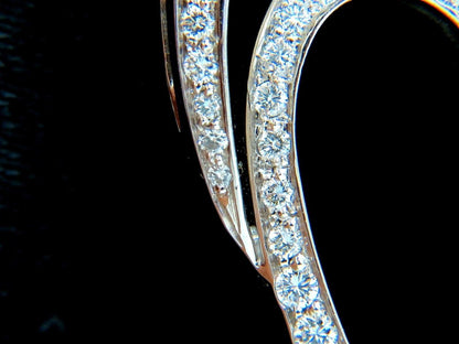 3.00ct ROUND DIAMONDS MODERN SWIRL HEART PENDANT G / VS 14KT & CHAIN 10326 *v