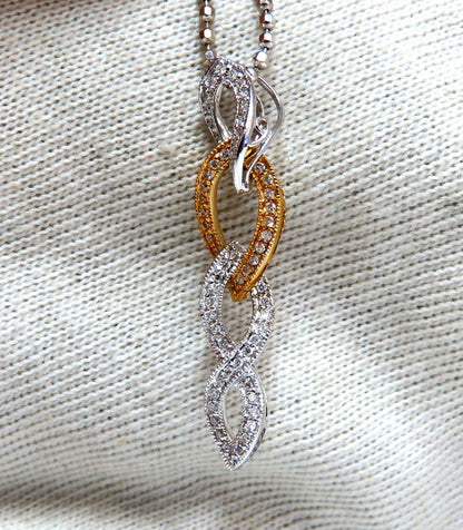 .33ct Natural Diamonds Dangle Necklace 14kt *v