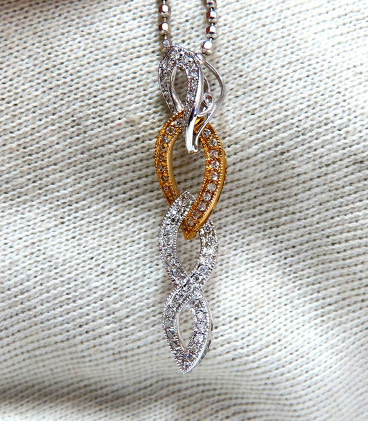 .33ct Natural Diamonds Dangle Necklace 14kt *v