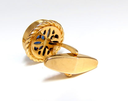 30ct Synthetic Sapphire Cufflinks 14kt *v
