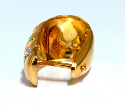 .36ct Natural Diamonds Stripped Staggered Row Bead Set Earrings 18kt Gold *v