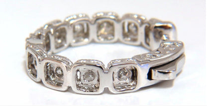 1.60ct natural round brilliant in/out diamond hoop earrings 14kt rope twist *v