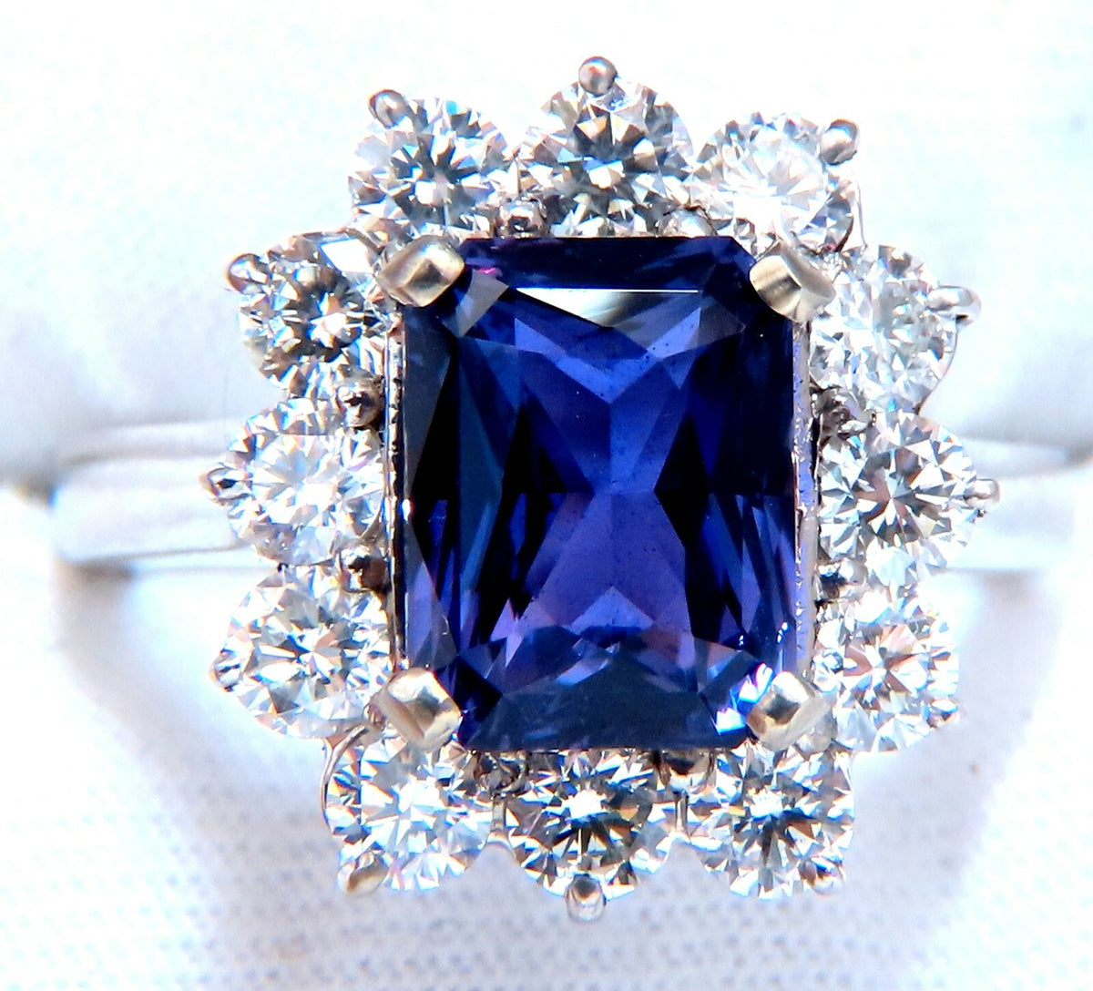 GIA Certified 5.03ct Natural No Heat Color change Purple Violet Sapphire Ring *v