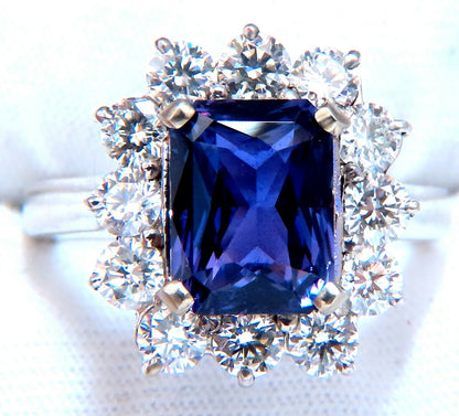 GIA Certified 5.03ct Natural No Heat Color change Purple Violet Sapphire Ring *v
