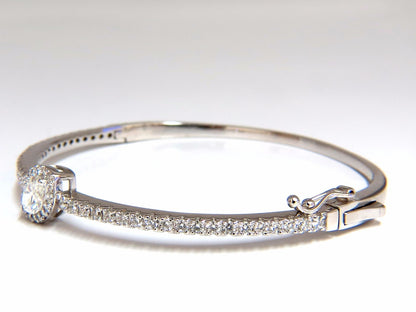 GIA Certified 1.84ct marquise diamond cluster halo bangle bracelet 14kt *v