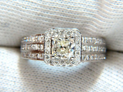 GIA Certified 1.20ct natural cushion cut diamonds ring 14kt 10024 *v