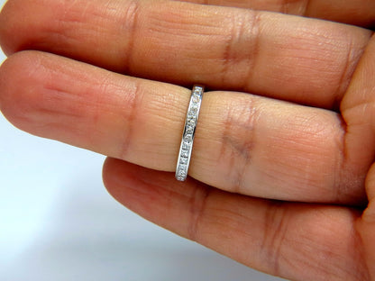 Authentic Asprey .65ct natural princess cut diamonds band Platinum *v