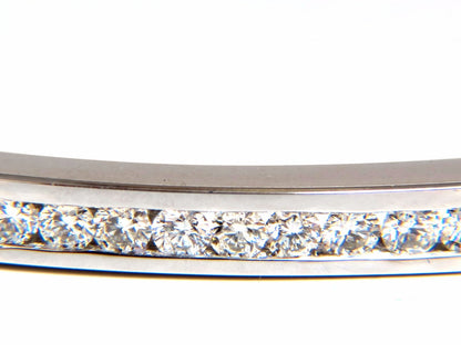 1.30ct natural round diamonds bangle bracelet g/vs  channel 14kt *v