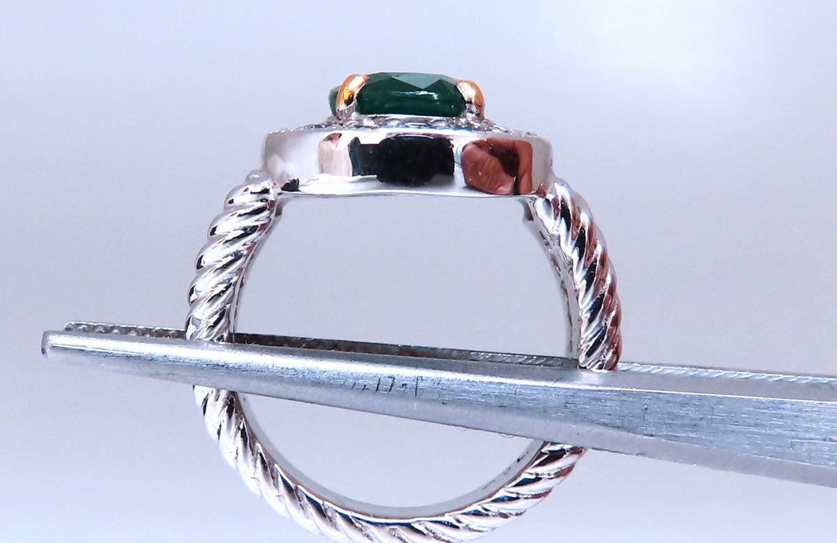 Emerald Diamonds Ring 14kt 2.69ct Natural Oval Brilliant *v