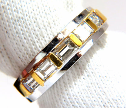 .86ct (5) natural baguette natural diamonds ring band 18kt *v