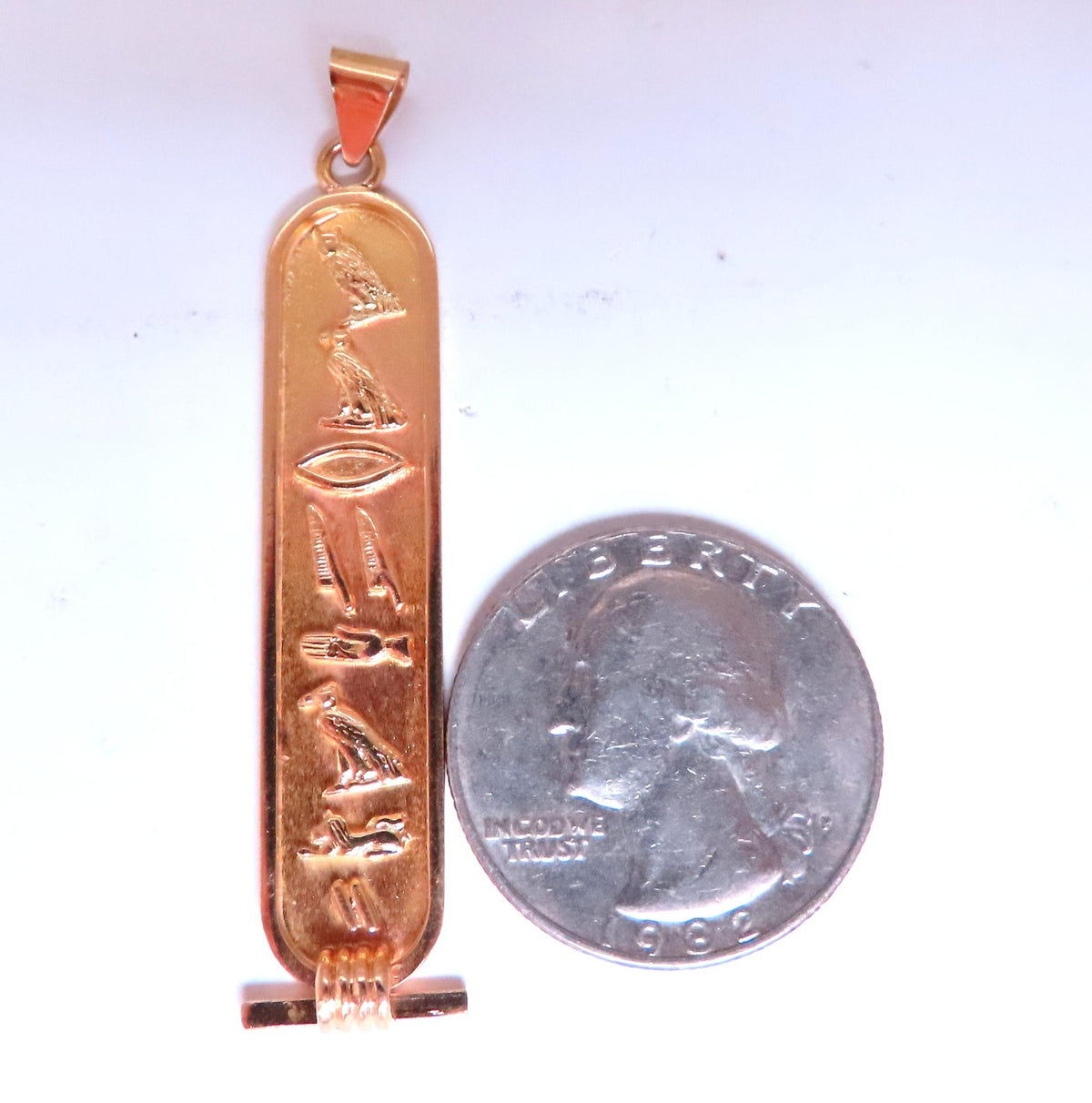 Egyptian Hieroglyphic Name Peridot 18kt 12509*v