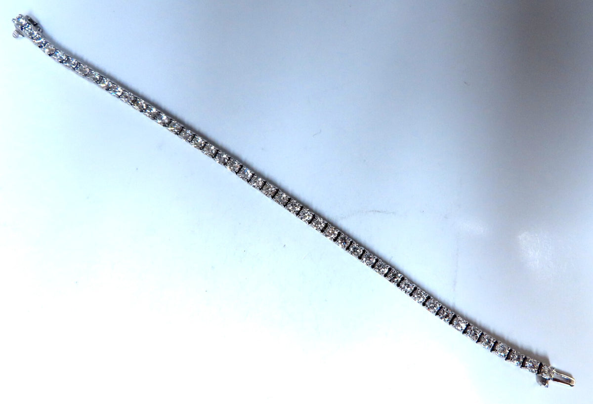 Tennis Bracelet 7.70ct Natural Round Diamonds 14kt gold *v